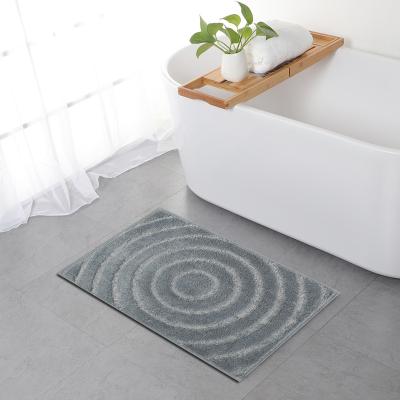 China Custom Washable Water Absorption Soft Plush Geometric Shower Mats Rug Fashion Home Decorative Bathroom Fluffy Quick Dry Bath Mat for sale