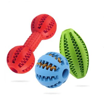 China Viable Factory Wholesale Direct Dental Care Teeth Cleaning Durable Pet Natural Rubber Chew Ball Rubber Dog Toy for sale