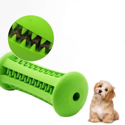 China Sustainable Natural Rubber Long IQ Forming Rubber Pet Chew Ball Dog Bone Toy Dog Food Toy for sale