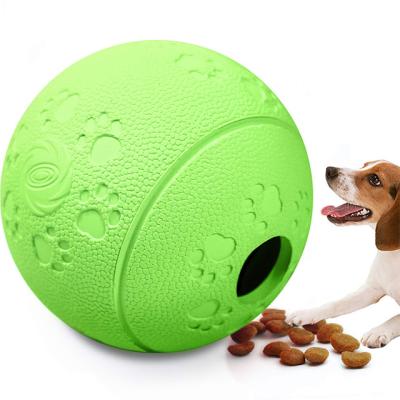 China Best Quality 8cm Food Grade Sustainable Dog Snack Treat Rubber Ball Toys for sale