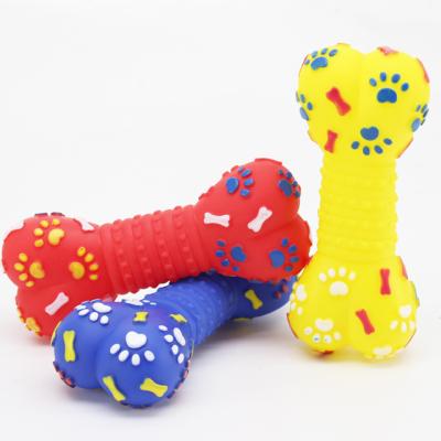 China Dog Puppy Cat Vinyl Chew Bone Squeeky Cute Viable Shape Healthy Play Squeeky Dog Toy for sale