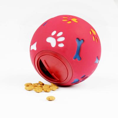 China Wholesale Viable 14cm Indestructible Dog Feed Vinyl Toy Dispensing Ball Dog Treat Ball Large for sale