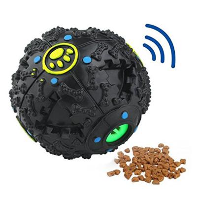 China Large Pet Ball 12.5cm Cheap Viable Conductor Special Healthy Black Dog Toy Snacks Vinyl Dog Toy Treat Ball for sale