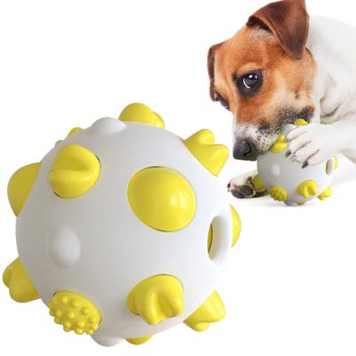 China Viable 8cm TPR Dog Toy Cleaner Teething Resistant Ball Bite Dog Pet Toy Chew Tpr Dog Bouncy Ball for sale