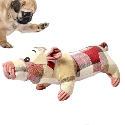 China High Quality Squeaker Toy Factory Pet Squeaker Plush Dog Pig Shaped Toy for sale