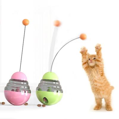 China 2020 New Pet Cat Laser Toy Tumbler Treat Sustainable Attractive Food Ball Interactive Cat Toy for sale