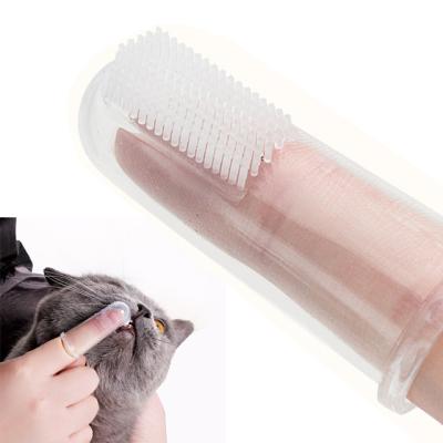 China Viable Eco Friendly Silicone Pet Finger Toothbrush Cat Comfortable Soft Teeth Brush Dog Cat Toothbrush for sale