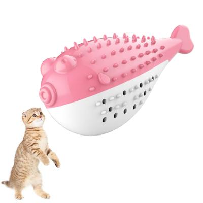 China Sustainable Pet Products Kitten Toothbrush Catnip Toys Teeth cleaning&grooming Cleaning Cat Toothbrush for sale