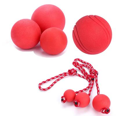 China Viable Durable High Quality Pet Chew Tooth Ball Red Rope Dog Christmas Toys For Aggressive Chewers for sale