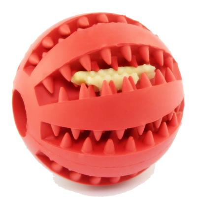 China Custom Logo Eco-Friendly Eco-Friendly Sustainable Chew Pet Dental Care OEM Dog Toy Rubber Ball for sale