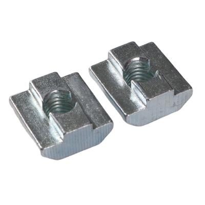 China Industrial Aluminum Profile Slider T Nut For 40 Series T Slot Nut / 8 Spline , T Slot Nut for sale