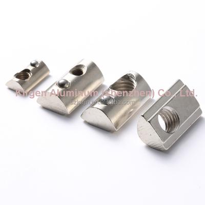 China Industrial Aluminum T Nut Profile Bend Spring Type For 30 Series Aluminum Profiles, 8mm Slot Aluminum Profile Fittings for sale