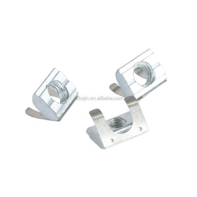 China Industrial Aluminum Profile Slotted Blocks With Spring Tabs For 30 Series Aluminum Profiles, Spring Nuts, Positionable Nuts for sale