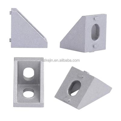 China Die Cast Alu 3040 Aluminum Corner Connectors L Bracket Connectors For 30 Or 40 Series Aluminum Profiles for sale