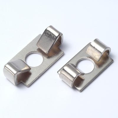 China Nickel plated carbon steel elastic clip, bracket for aluminum internal 30*30 bracket for sale