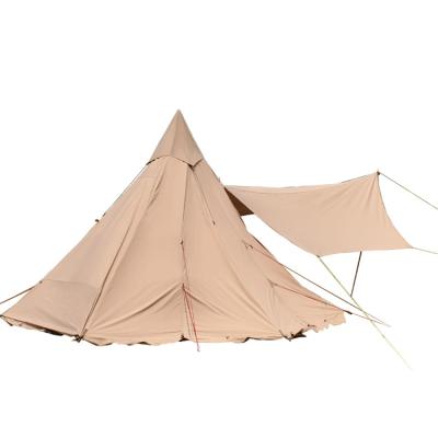 China Camouflage/Field Indian Pyramid Game Tent Outdoor Sun Protection And Large Rainproof Camping Outdoor Tent for sale