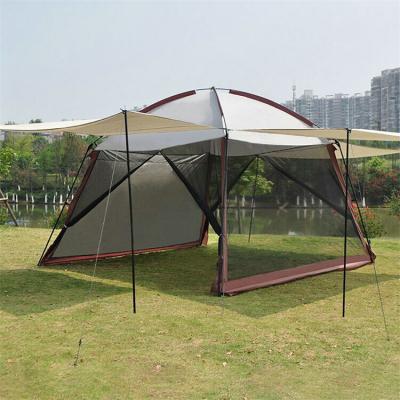 China Extended Type Outdoor Tent 8-10 People Camping Tent Set Mesh Canopy Outdoor Tent for sale