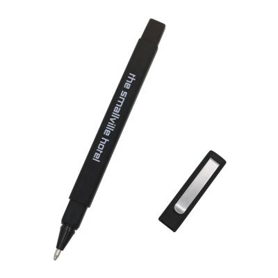 China Promotional Pen Cheap Hotel Rubber Square Pen With Custom Logo Soft Touch Pen for sale