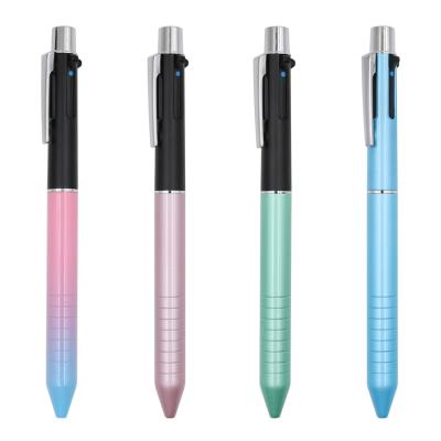 China Promotional Pen Promotional Metal Ball Pen Multi Color With Custom Ballpoint Logo 4 in 1 Pen for sale