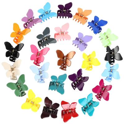 China 26 Pcs Soft Butterfly Hair Clips Hair Claw Clips Solid Color Barrettes Jaw Clips for Women and Girls for sale