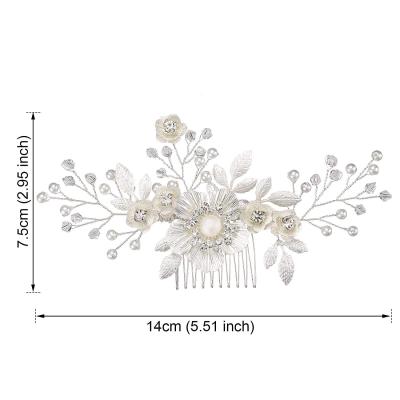 China Wedding Hair Comb Ivory Flower Headpiece Hair Clip Bridal Wedding Hair Accessories For Brides Customized for sale