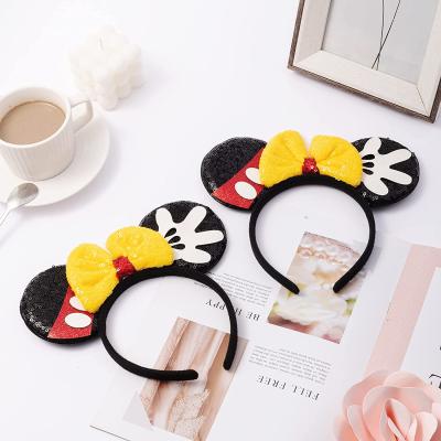 China Shiny Minnie Bows Soft Ear Headbands Mouse Ears for Princess Party Decorations Cosplay Women Girls Kids for sale