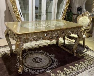 China 6 Chair European Classic Luxury Dining Room Table Furniture Living Room Style Furniture Home Antique Set for sale