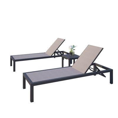 China Eco-friendly Outdoor lounger beach chair outdoor wicker balcony patio garden folding leisure chair pool lounger for sale