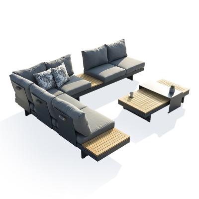 China Eco-Friendly\Uv Resistant\Water Proof\Weather Resistant Aluminium Patio Garden Sofa Terrace  Guesthouse Lounge Sofa Set for sale