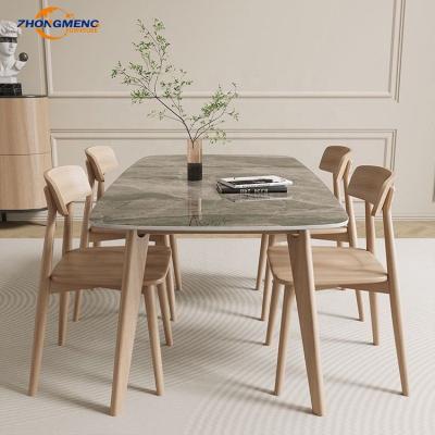 China Modern Custom furniture restaurant solid wood dining room table set with chairs for sale