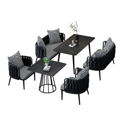 China Stable Indoor and outdoor furniture simplicity fashion design modern table and chairs for restaurant and bars for sale