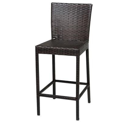 China Waterproof Wholesale Coffee Shop Bar Chairs Garden Modern Patio Furniture Rattan Outdoor Table And Chair Set for Bar for sale