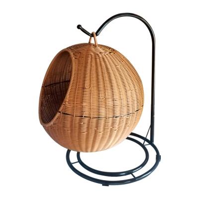 China Washable and water-resistant Handcrafted natural rattan pet housing cat hanging beds pet hammock for sale