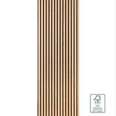 China Contemporary Wood Slat Acoustic Ceiling Panel Eiche Holz Akustikpaneel Woodupp Akupanel Eiche Holz for sale