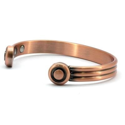 China Winfavor Environmental Friendly Jewelry Wholesale Ladies Adjustable Cuff Bracelet Set Enamel Ladies Bracelet Magnetic Healthy Copper Bangle for sale