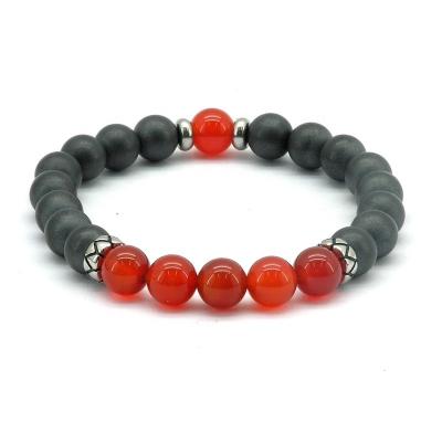 China Winfavour Natural Agate Bio Element Flexible Red High Quality Environment Friendly Gemstone Bracelet Beads For Female for sale