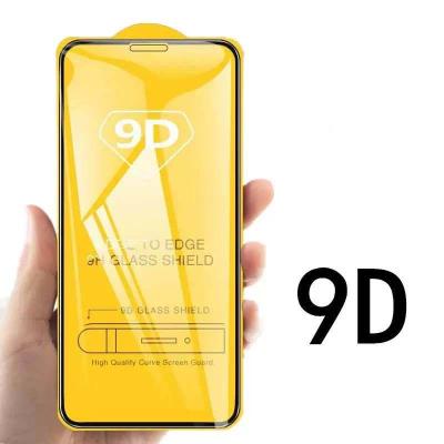 China Mobile Phone 9D Full Glue Tempered Glass Full Cell Phone Screen Film Protector Compatible For Apple iPhone 12 Samsung Huawei for sale