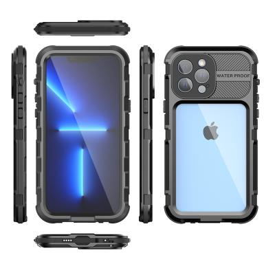 China 360 Shockproof Shockproof Full Protect Waterproof Shellbox Ip68 Phone Cases For Iphone 13 Pro Max Heavy Duty Metal 13 Pro Shockproof Cover for sale