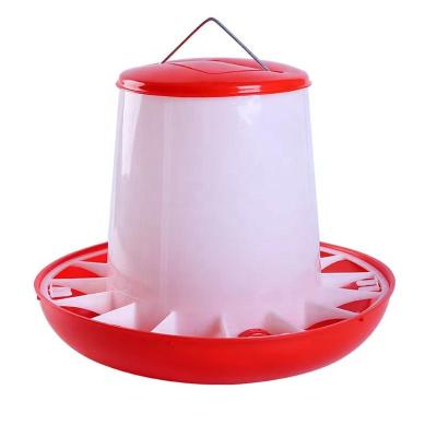 China Farms Automatic Plastic Chicken Feeder 9kg Poultry Feed Bucket Chicken Farm Feeder for sale