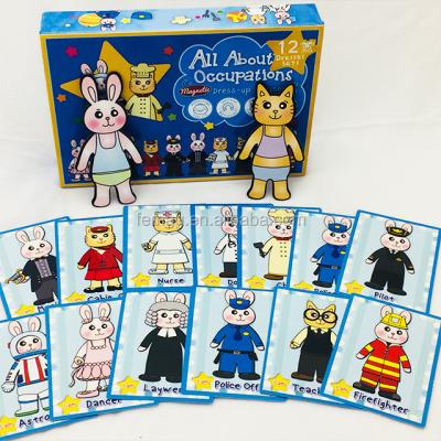 China Role Play OEM 2019 Hot Item All About Profession Dress Up Role Play Magnetic Game Set For Kids for sale