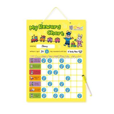 China Cute Custom Design Interactive Multicolor Reward Learning Magnetic Responsibility Chart For Kids for sale