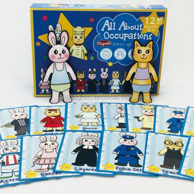 China High Quality Role Play OEM & ODM Kids Game All About Profession Dress Up Role Play Magnetic Game Set For Kids for sale