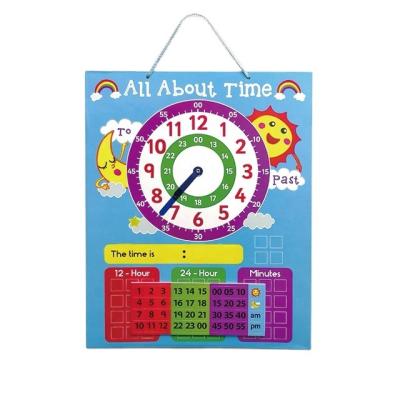 China OEM Interesting Teaching Resources Teach Hour English Magnetic Toys For Kids for sale