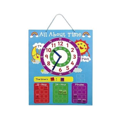 China Teaching OEM 2022 New Design Magnetic Board Toy Education Teaching Time For Kids for sale