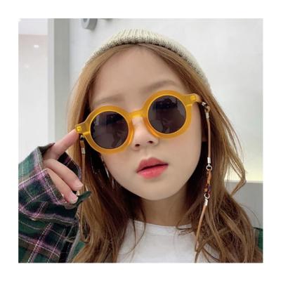 China Fashion Retro Small Round Sunglasses Kids Orange Sun Glasses Shades Cute Fashion Circle Leopard Sunglasses For Kids for sale