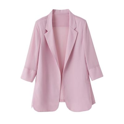 China Wholesale Casual Fashion Chiffon Loose Turn-down Collar Blazers Ladies Women Anti-Wrinkle for sale