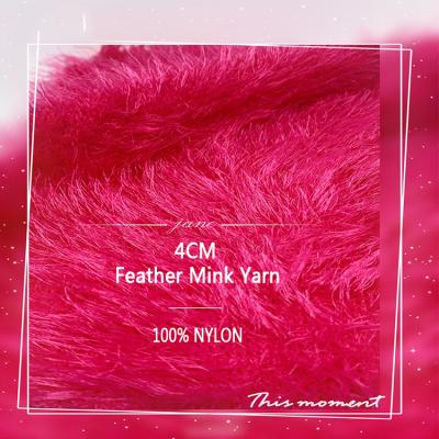 China High Tenacity Feather Mink Yarn Wholesale Supply In A Large Number Of Spot Stock Feather Mink Yarn 100% Nylon for sale