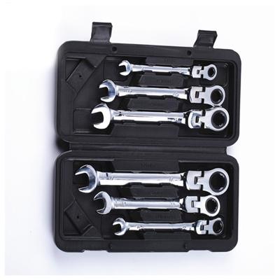 China Wholesale Custom High Quality China Vanadium Steel Frame 6PCS Flexible Plastic Ratchet Set Chrome Vanadium for sale