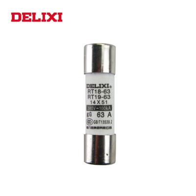 China Cylindrical CE and CB delixi fuse 2-63A low voltage LOW VOLTAGE good price mark RT18 for sale