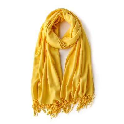 China Decorative& wholesale custom warm pashmina cashmere scarf winter woman with tassel for sale